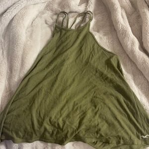 green tank top